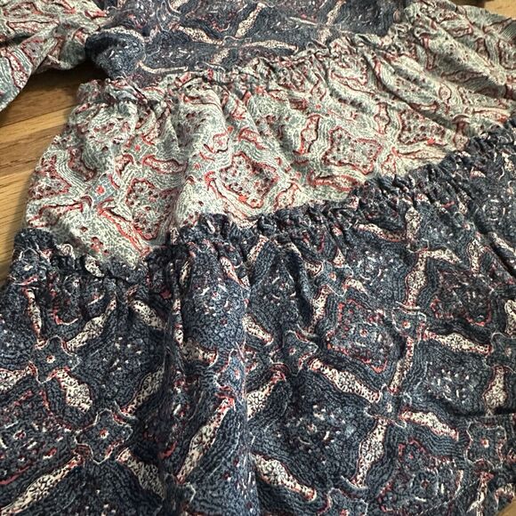 Nordstrom’s Girl’s Captain Ibiza Geo Ruffle Dress, Long Sleeve, 100% Viscose, 9m - Picture 2 of 8